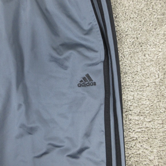 Adidas Pants Mens Large Gray Black Striped Relaxed Basketball Warmup Hip Hop EUC - Picture 3 of 11